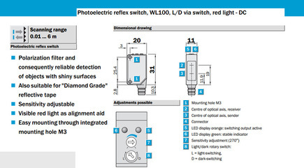 德國西克SICK WL100-P1439光電開關產品詳情與詢價指南